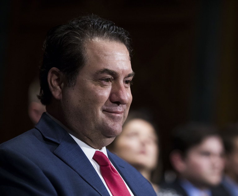 Photo: Arizona Attorney General Mark Brnovich, during his wife's confirmation hearing to be U.S. District Judge for the District of Arizona, in Washington, D.C., on Wednesday, May 9, 2018.
