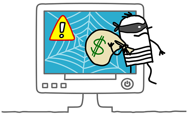 Stock illustration: Cyber criminal