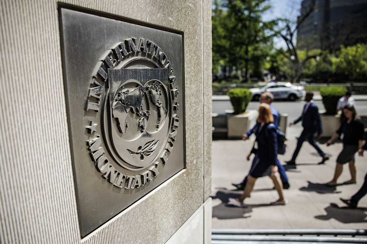 Photo: International Monetary Fund headquarters during the spring meetings of the IMF and World Bank Group in Washington, D.C., on April 13, 2023. Photographer: Samuel Corum/Bloomberg