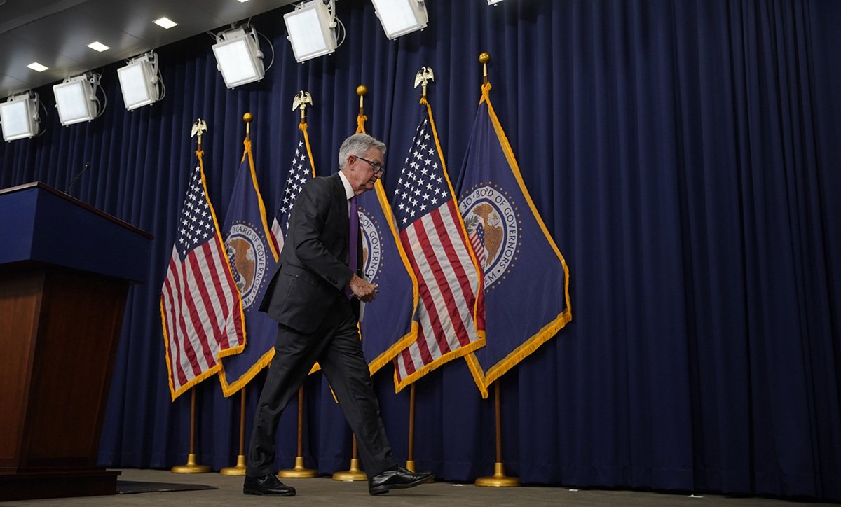 Photo: Jerome Powell, chairman of the U.S. Federal Reserve, exits after a news conference following an FOMC meeting in Washington, D.C., on July 26, 2023.