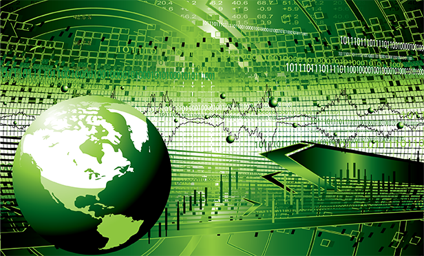 Stock illustration: Digital movement