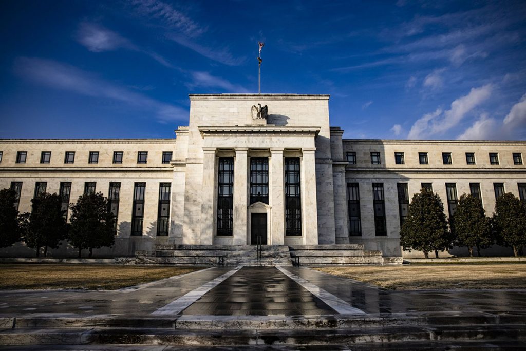 Photo: The Marriner S. Eccles Federal Reserve building in Washington, D.C. Photographer: Samuel Corum/Bloomberg
