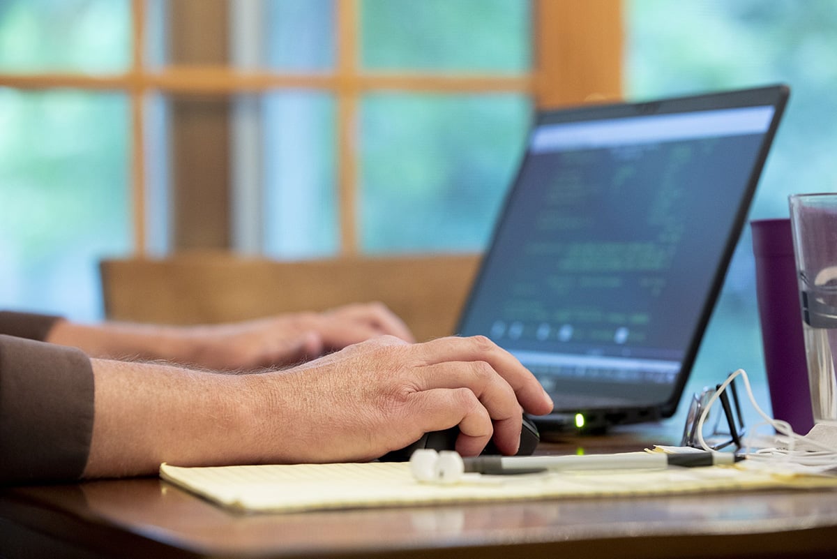 Photo: A man works from home in Princeton, Illinois, on September 8, 2020. Photographer: Daniel Acker/Bloomberg