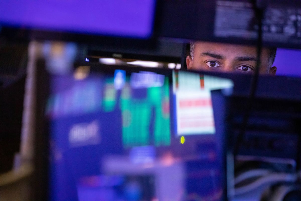 Photo: A trader works on the floor of the New York Stock Exchange on August 23, 2021. Photographer: Michael Nagle/Bloomberg.