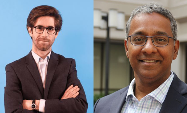 Baptiste Collot, Founder and CEO of Trustpair (left); Ramesh Menon, Group Director, Product Management (Digital Identity and fraud) GIACT (right)