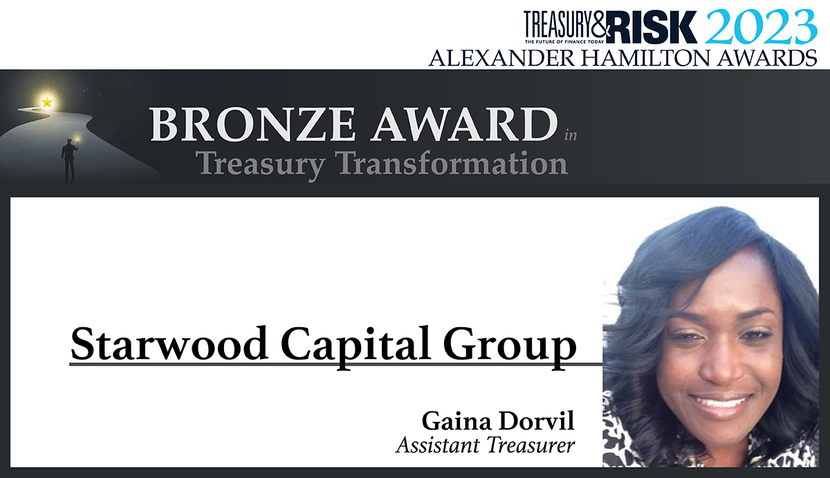 Congratulations to Starwood Capital Group for winning the 2023 Bronze Award in Treasury Transformation!