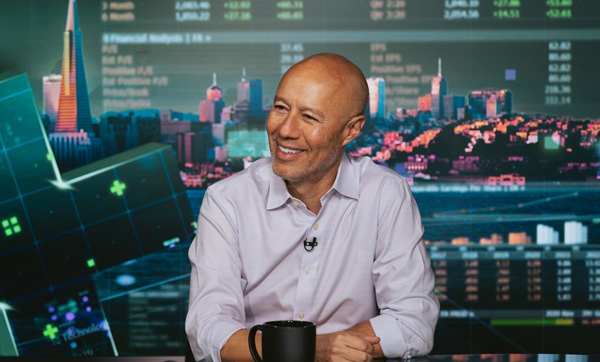 Photo: David Risher, CEO of Lyft Inc., during a Bloomberg Television interview in San Francisco on February 14, 2024. Photographer: Michaela Vatcheva/Bloomberg