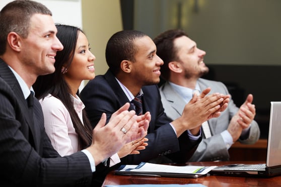 Stock photo: applause during business meeting