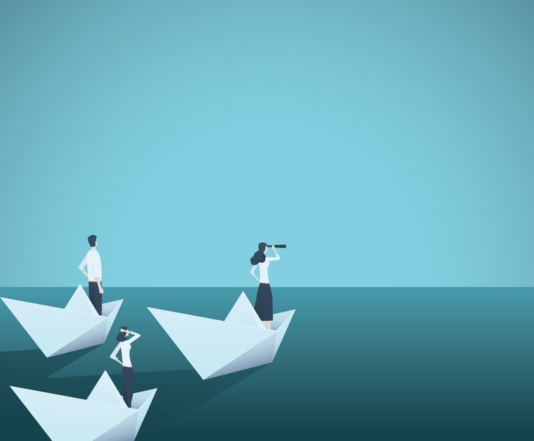 Stock illustration: Businesspeoplein paper boats