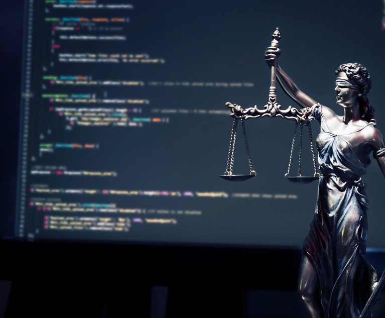 Stock illustration: Scales of justice and computer screen. Credit: Proxima Studio/Adobe Stock