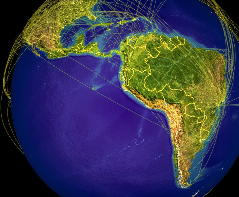 Stock illustration: Connections between North and South America. Credit: Tomas Griger/Adobe Stock