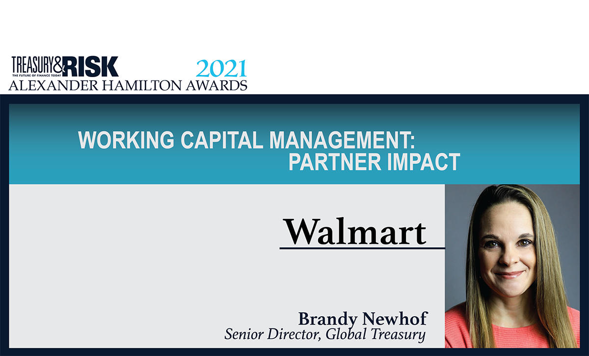 Walmart wins a 2021 Alexander Hamilton Award in the category Working Capital Management: Partner Impact