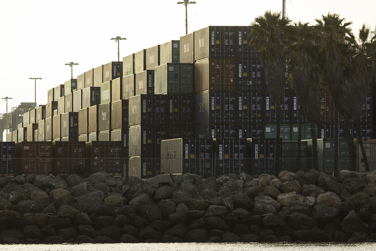 Stock photo: Shipping containers at the Port of Long Beach in Long Beach, California, on October 13, 2022.