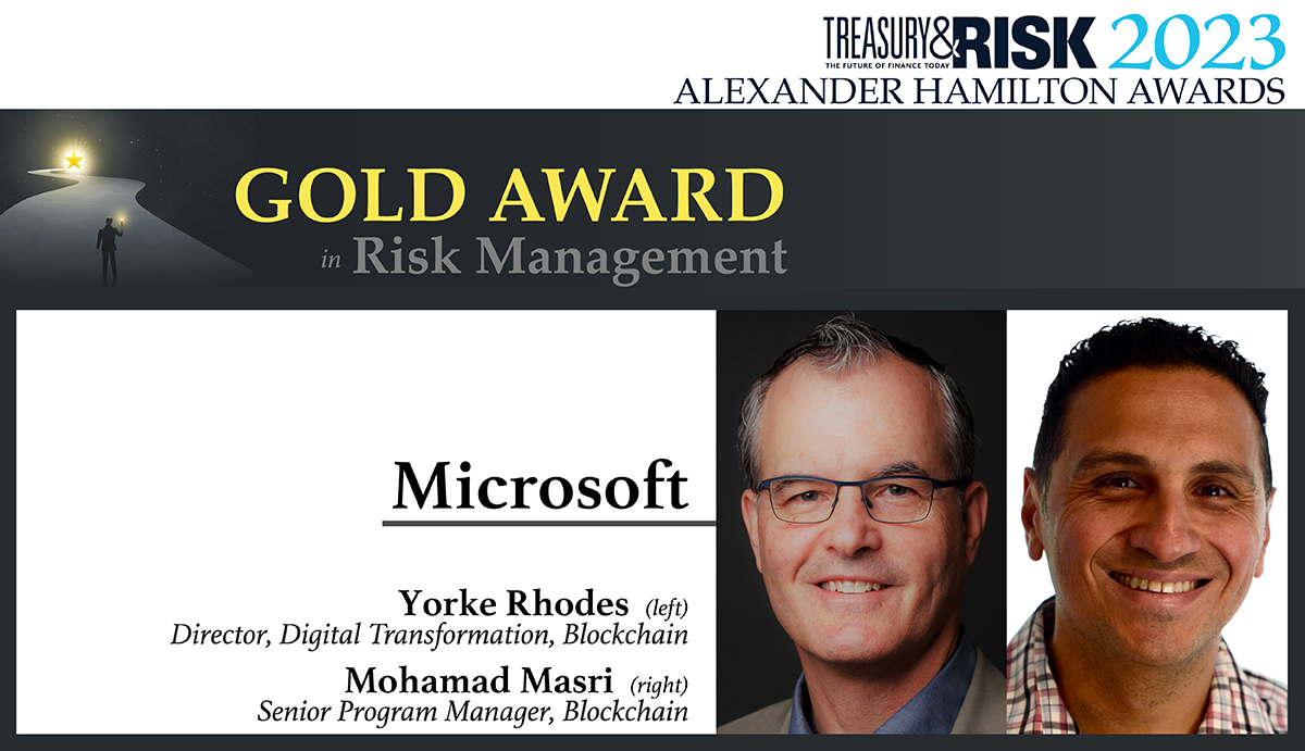 Congratulations to Microsoft on winning the 2023 Gold Alexander Hamilton Award in Risk Management!
