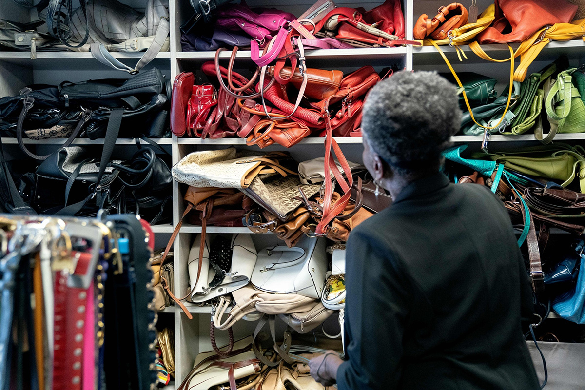 Photo: A customer shops for second-hand items.  Photographer: Stefani Reynolds/AFP/Getty Images