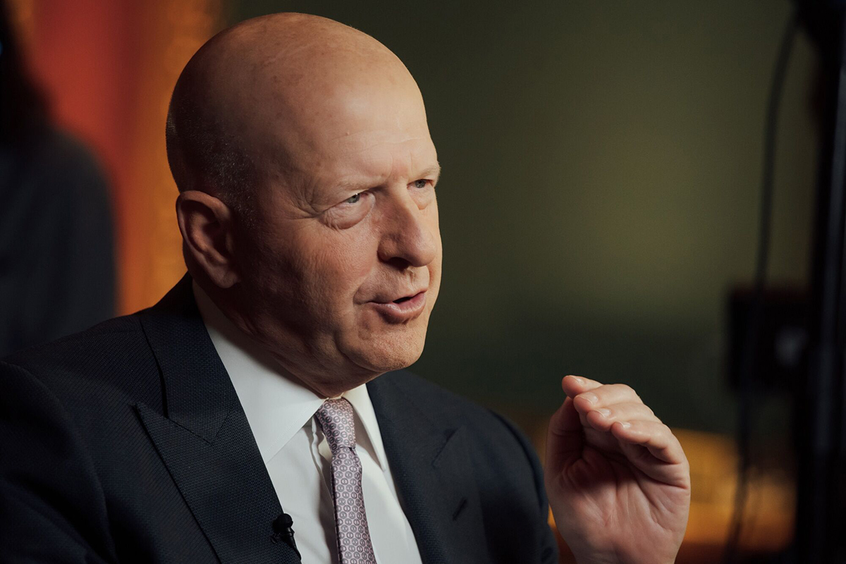 Photo: David Solomon, CEO of Goldman Sachs Group Inc., during a Bloomberg Television interview in Versailles, France, on May 13, 2024. 