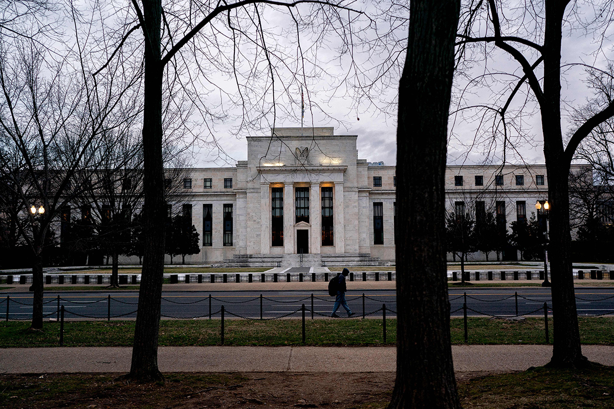 Photo: The Marriner S. Eccles Federal Reserve building in Washington, D.C. Photographer: Stefani Reynolds/AFP/Getty Images.