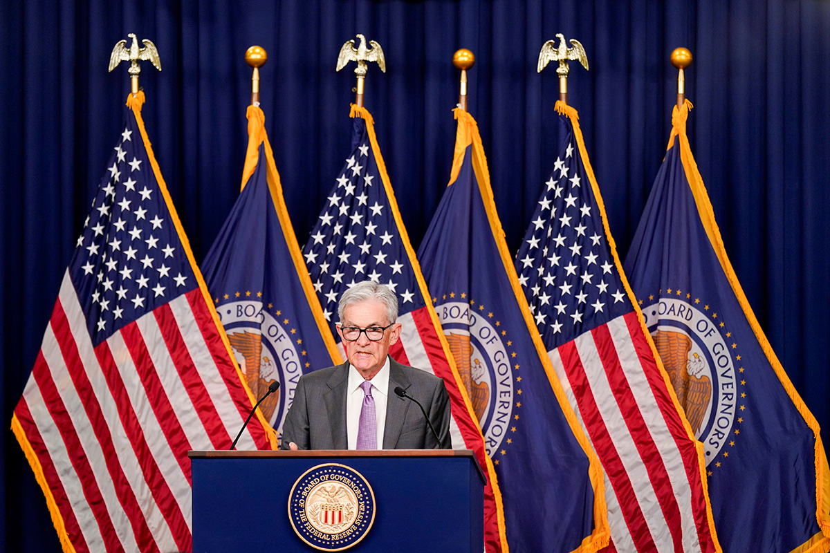 Photo: Jerome Powell during a news conference following a Federal Open Market Committee meeting in Washington, D.C., on July 31.