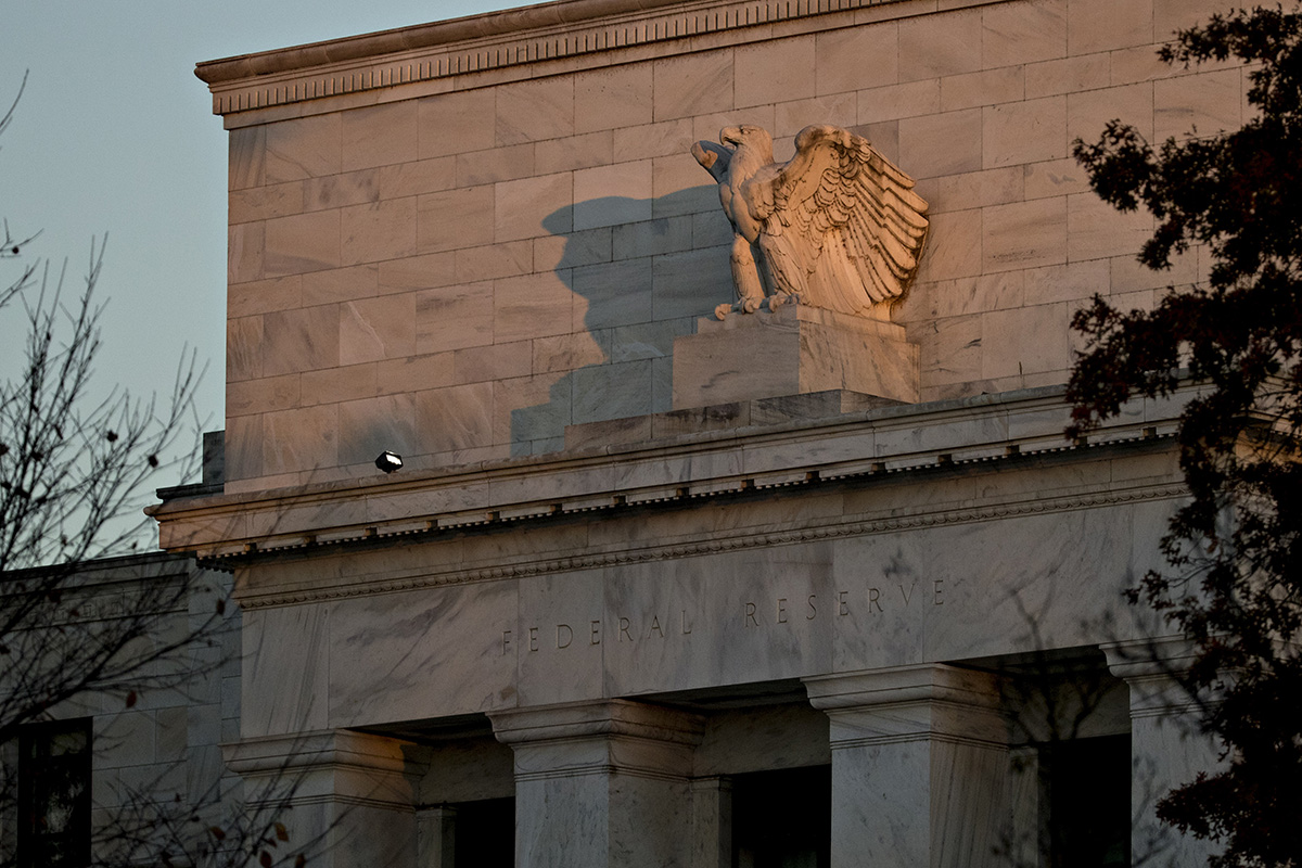 Photo: An eagle sculpture stands on the facade of the Marriner S. Eccles Federal Reserve building in Washington, D.C. on November 18, 2016. Photographer: Andrew Harrer/Bloomberg,