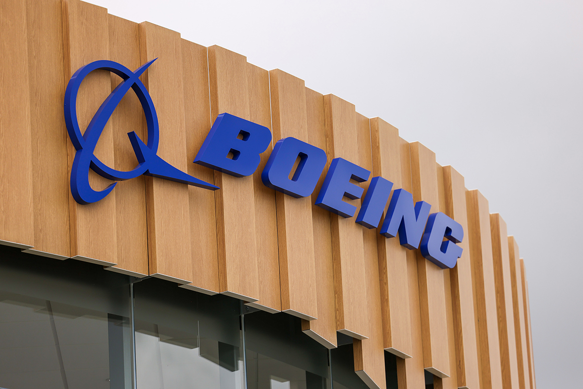 Photo: The Boeing Co. stand on day two of the Farnborough International Airshow in Farnborough, UK, on July 23, 2024. Photographer: Hollie Adams/Bloomberg.