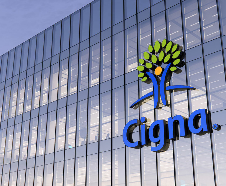 Photo: Cigna logo on an office building