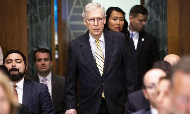 Senate Majority Leader Mitch McConnell, R-Ky. (Photo: Diego M. Radzinschi/ALM)