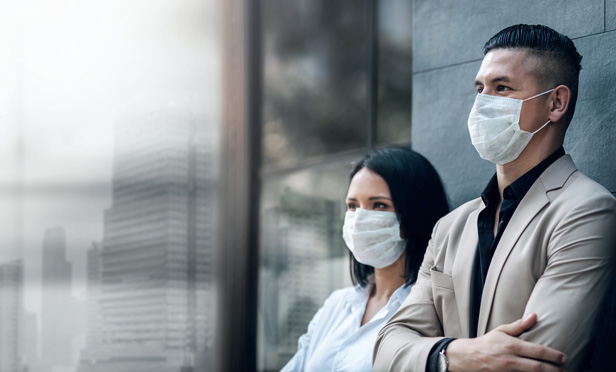 Stock photo: Businesspeople with masks