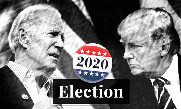 stock images of 2020 presidential candidates Joe Biden and Donald Trump